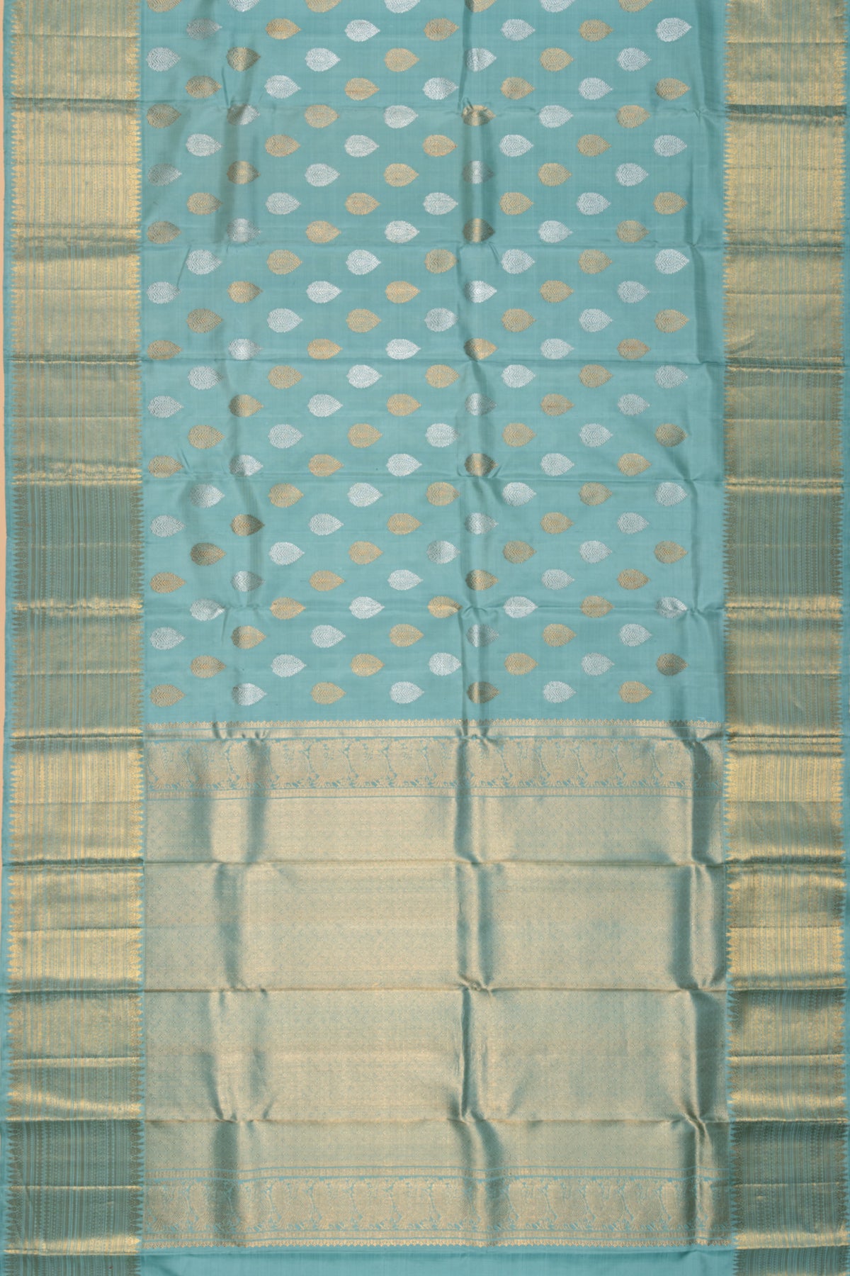 Kanchipuram Silk Butta Sky Blue Saree
