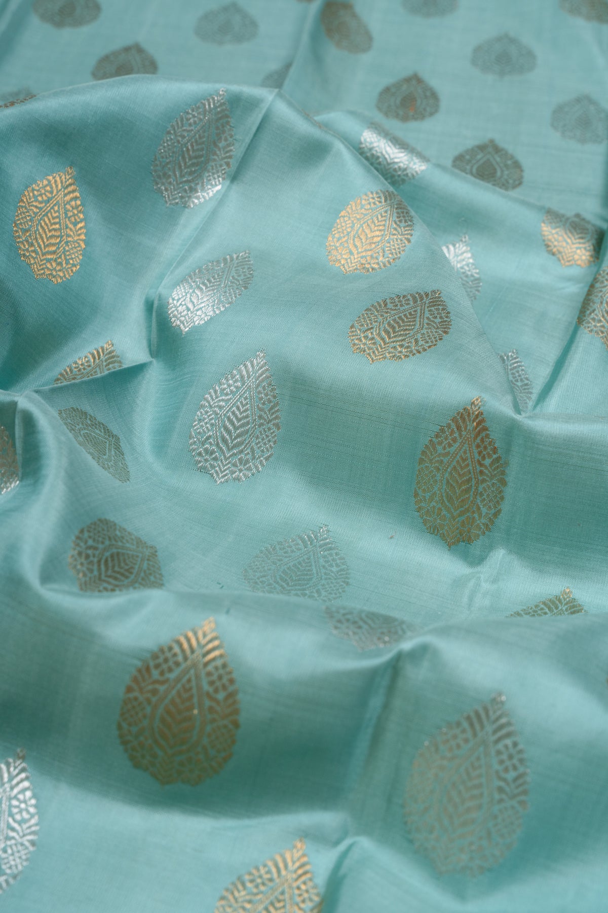Kanchipuram Silk Butta Sky Blue Saree