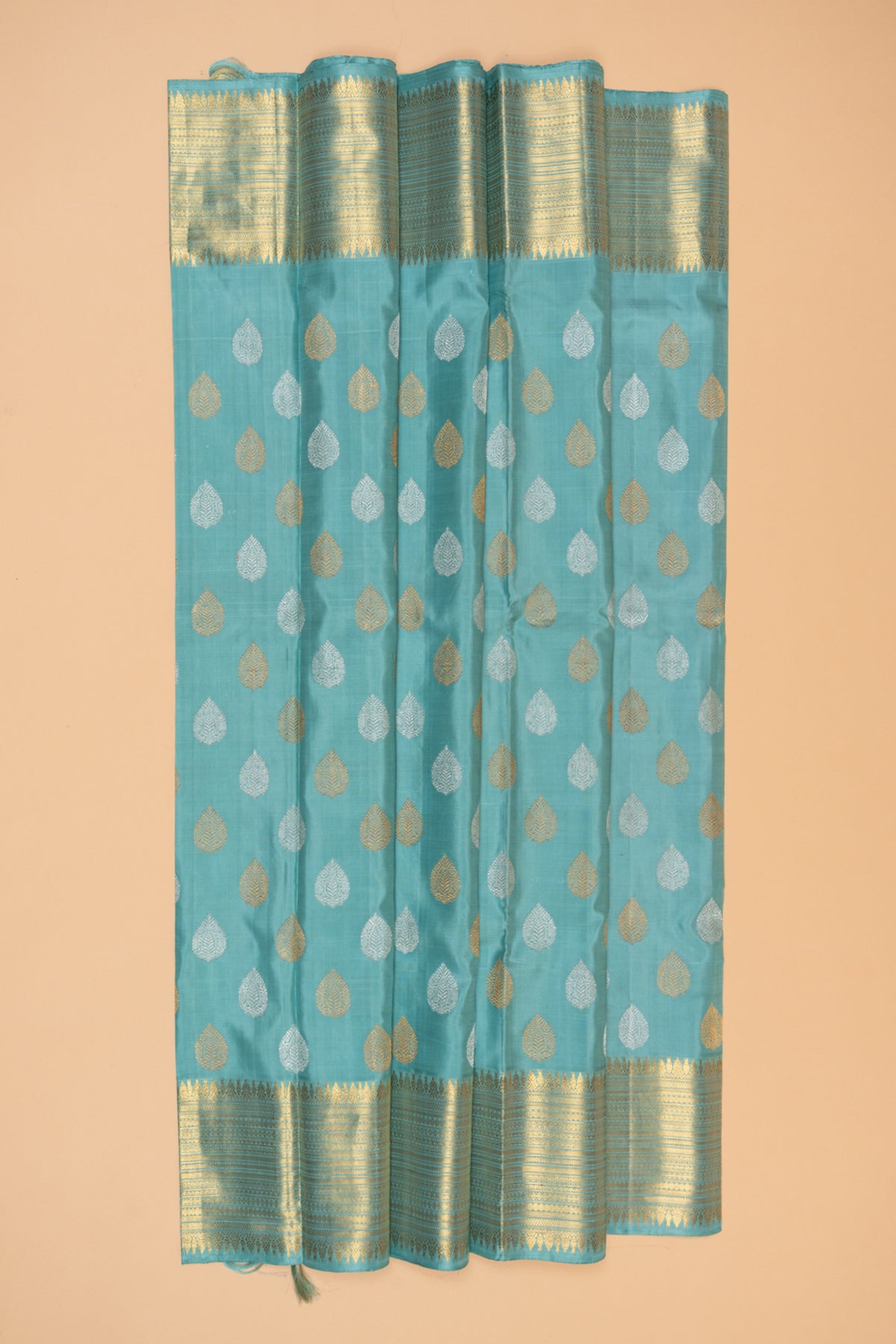 Kanchipuram Silk Butta Sky Blue Saree
