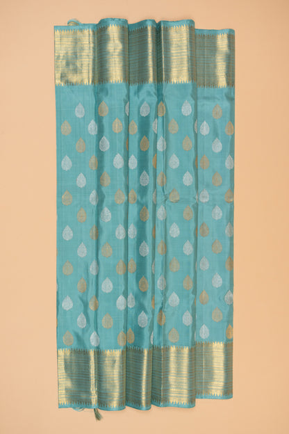 Kanchipuram Silk Butta Sky Blue Saree