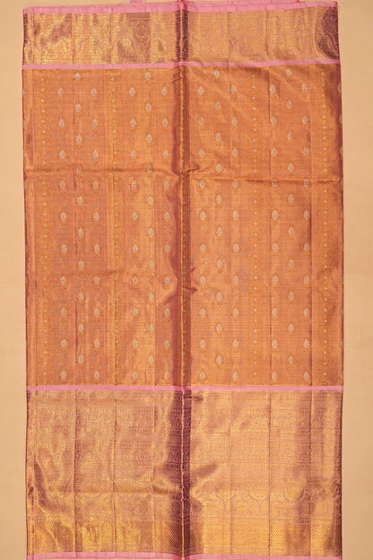 Kanchipuram Silk Tissue Butta Pink Saree