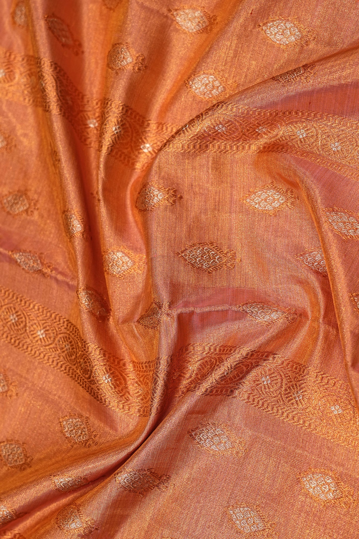 Kanchipuram Silk Tissue Butta Pink Saree