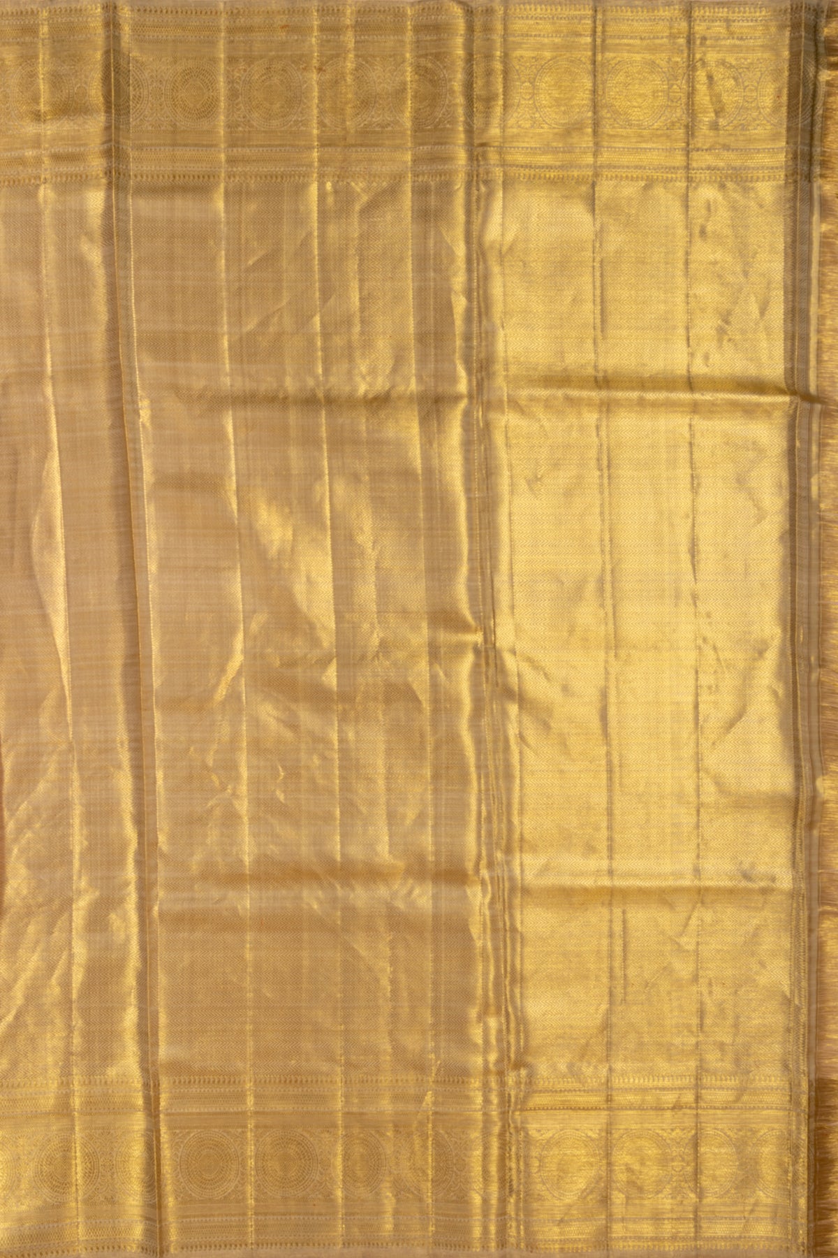 Kanchipuram Silk Tissue Jaal Gold Saree