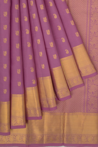 Kanchipuram Silk Butta Lavender Saree