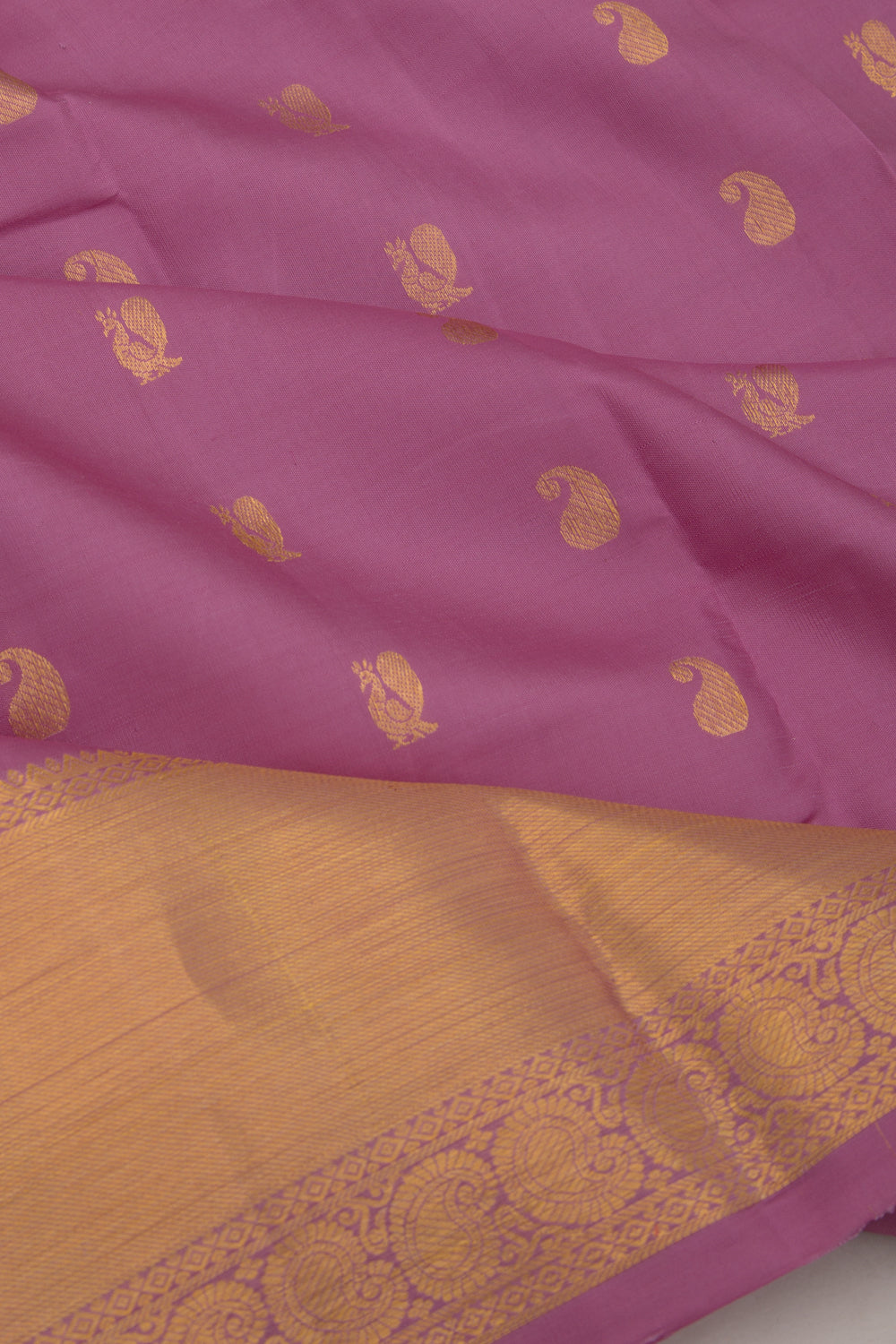 Kanchipuram Silk Butta Lavender Saree