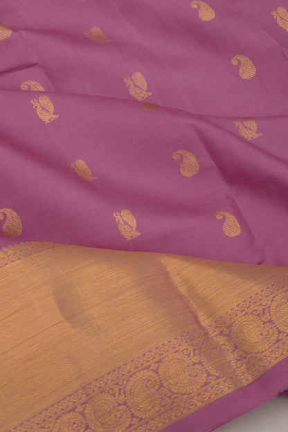 Kanchipuram Silk Butta Lavender Saree