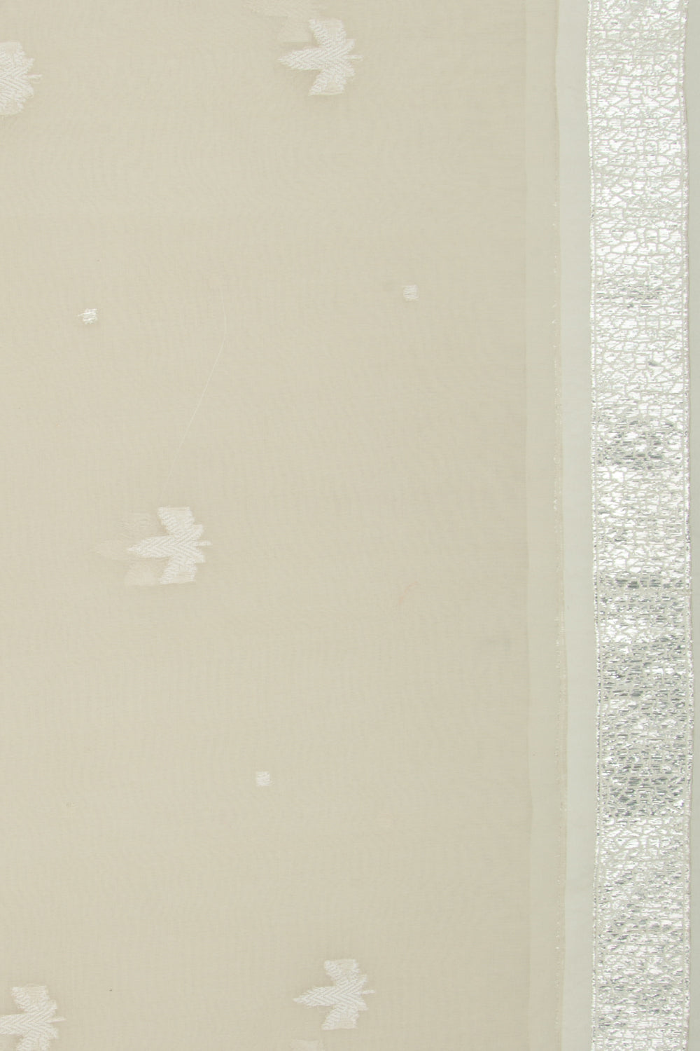 Banarasi Kora Organza Butta Off White Saree