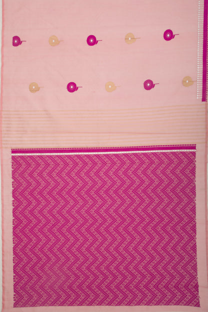 Banarasi Kora Organza Butta Baby Pink Saree