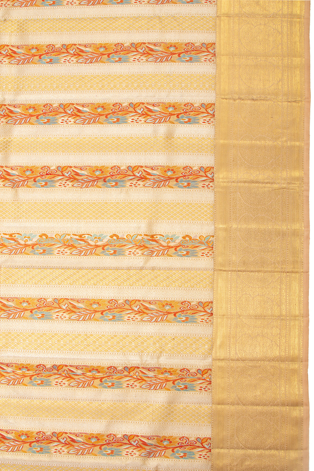 Kanchipuram Silk Brocade Gold Saree