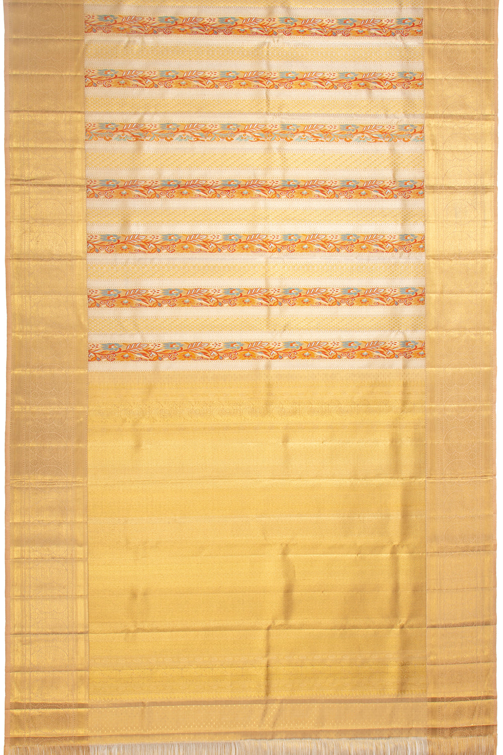 Kanchipuram Silk Brocade Gold Saree