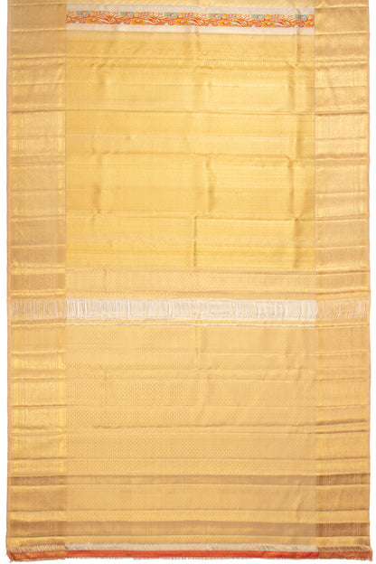 Kanchipuram Silk Brocade Gold Saree