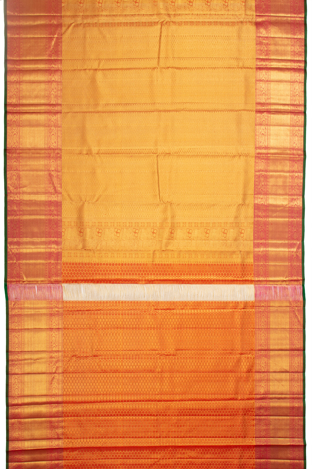 Kanchipuram Silk Tissue Brocade Green Saree