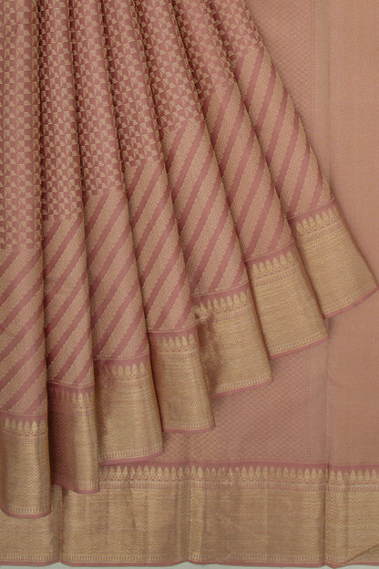 Kanchipuram Silk Brocade Lilac Saree