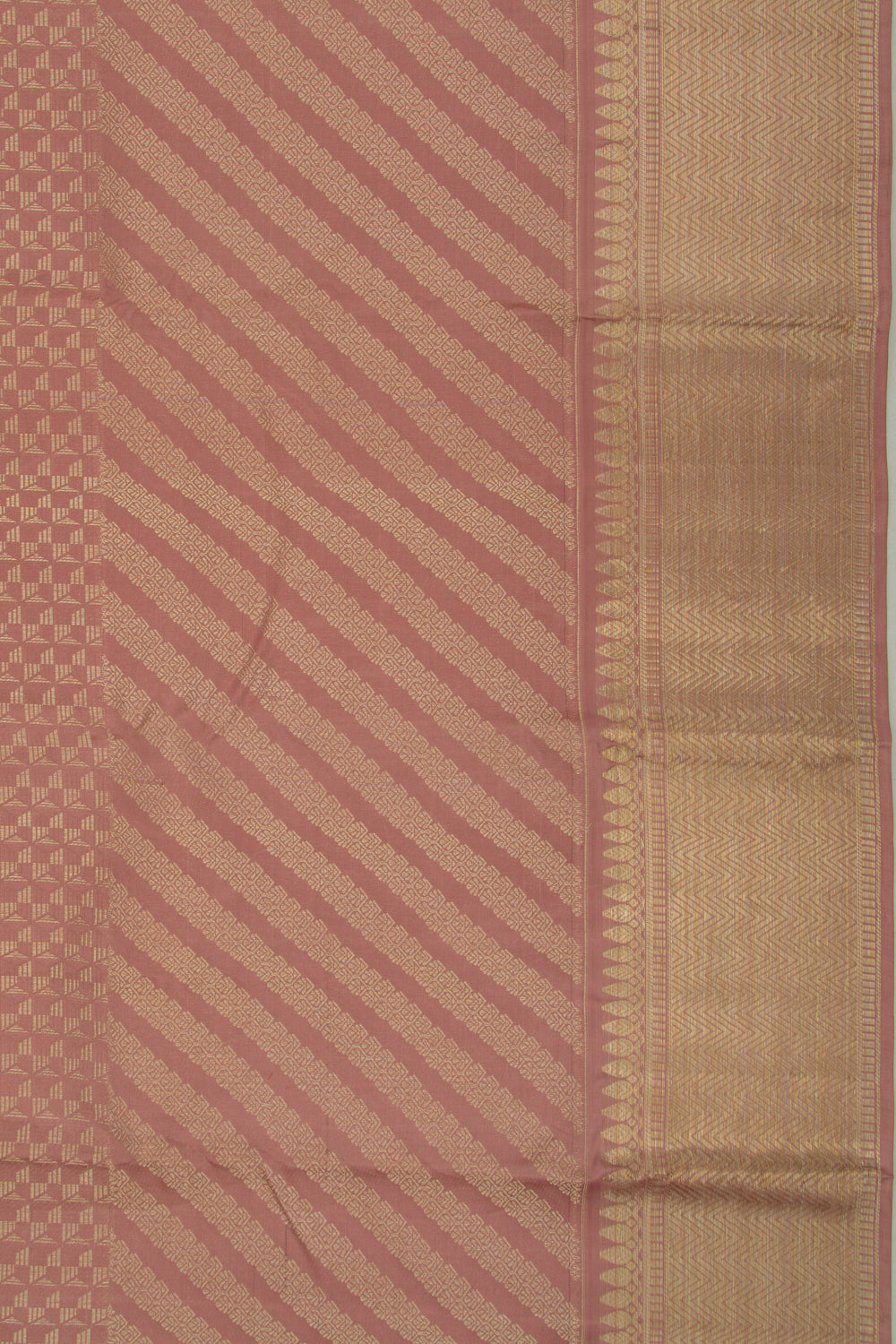 Kanchipuram Silk Brocade Snuff Saree