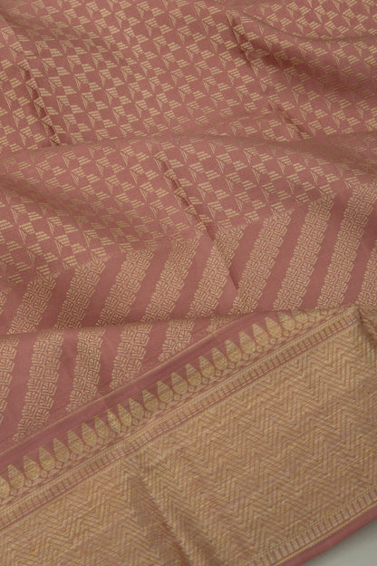 Kanchipuram Silk Brocade Snuff Saree