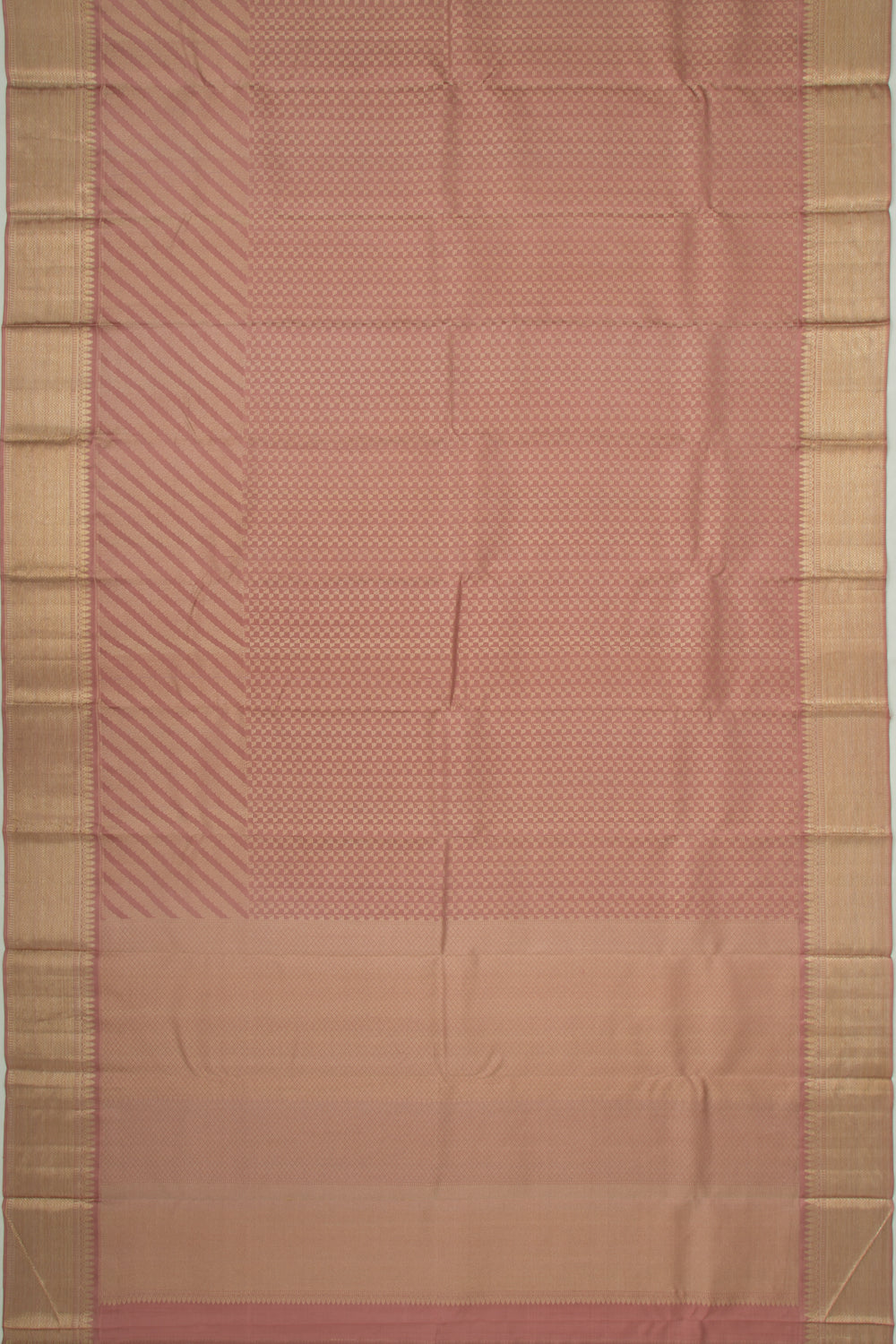 Kanchipuram Silk Brocade Lilac Saree