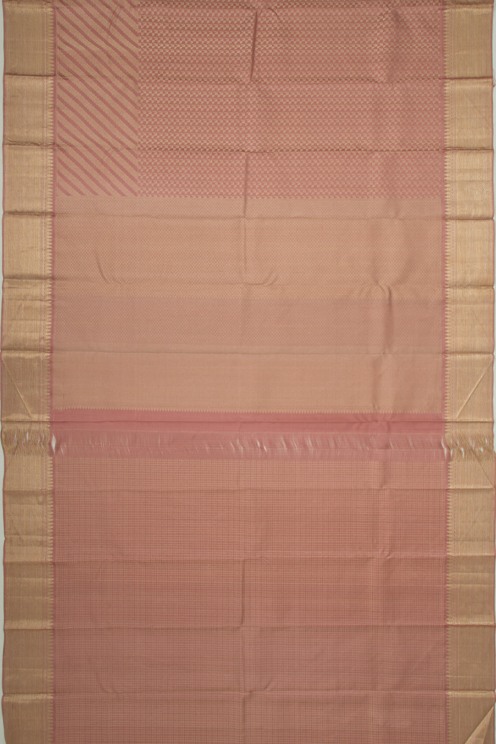 Kanchipuram Silk Brocade Snuff Saree