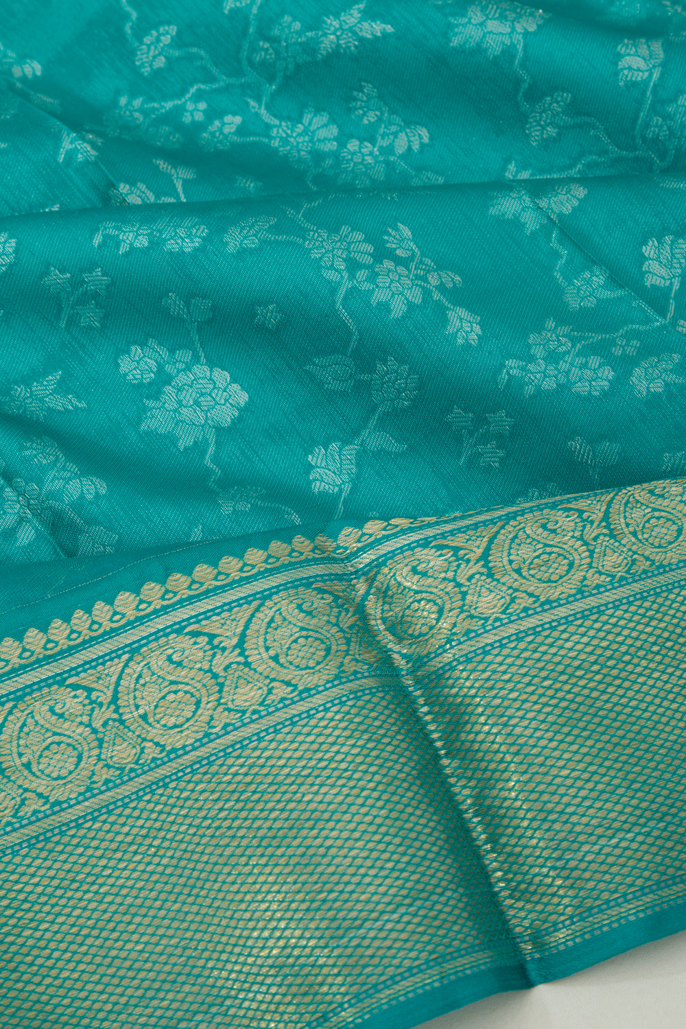 Taranga Kanchi Silk Jacquard Sea Green Saree