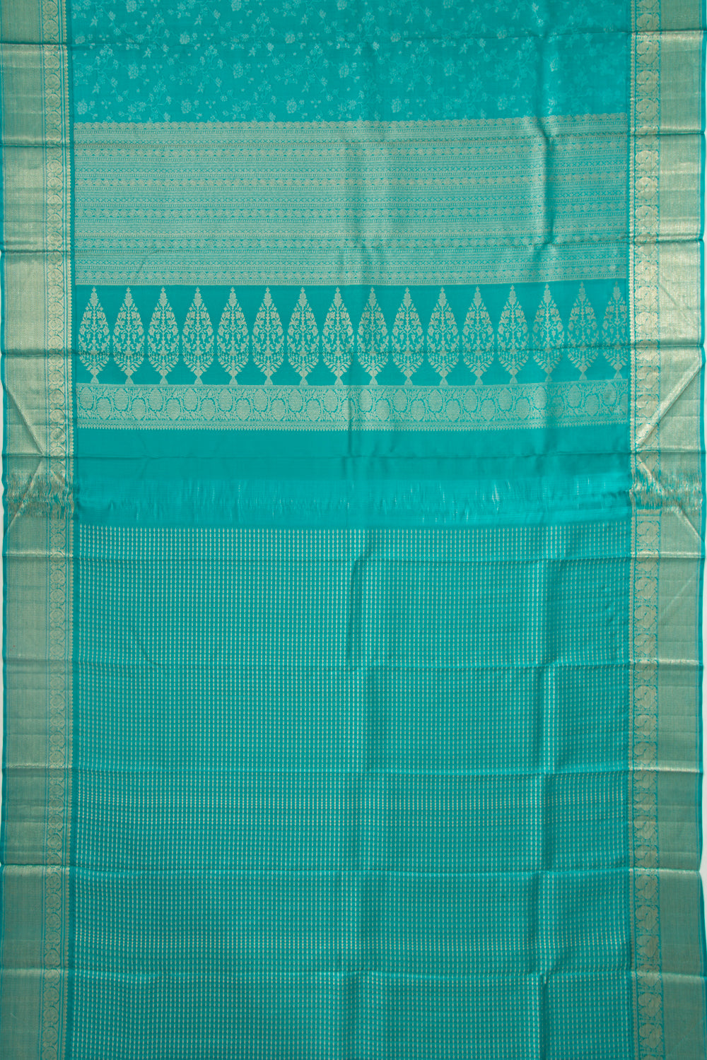 Taranga Kanchi Silk Jacquard Sea Green Saree