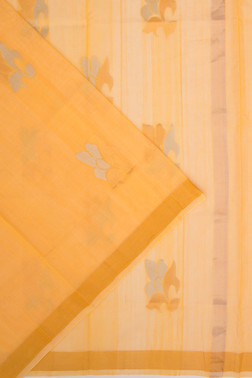 Uppada Silk Butta Butta Yellow Saree