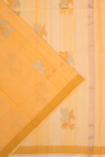 Uppada Silk Butta Butta Yellow Saree