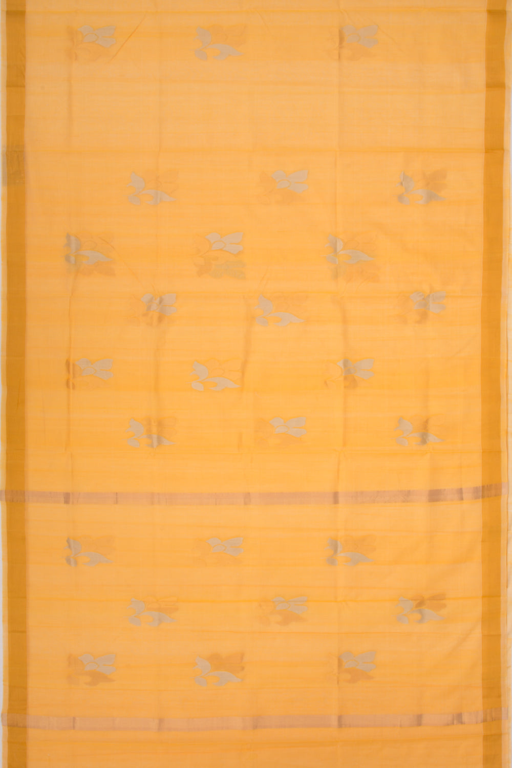 Uppada Silk Butta Butta Yellow Saree