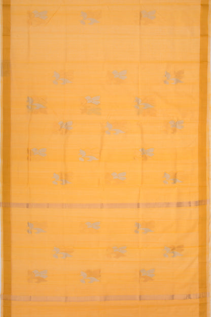 Uppada Silk Butta Butta Yellow Saree