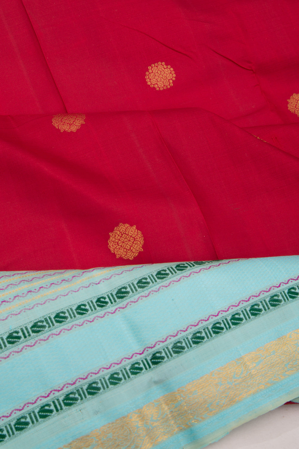 Kanchipuram Silk Butta Red Saree
