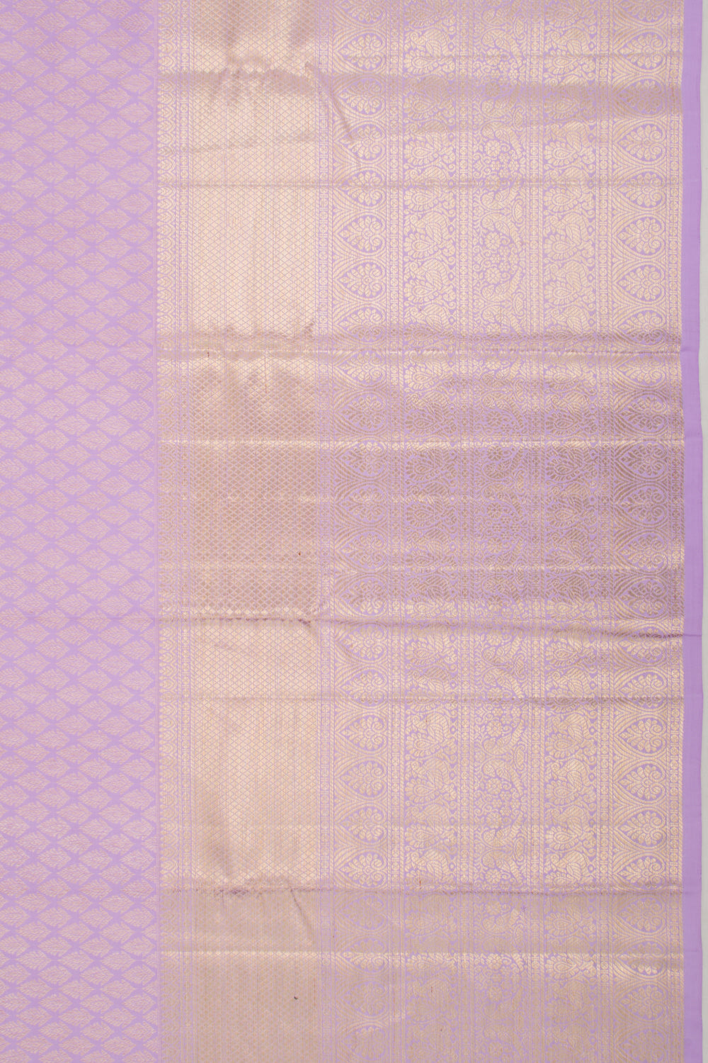 Kanchipuram Silk Brocade Lavender Saree