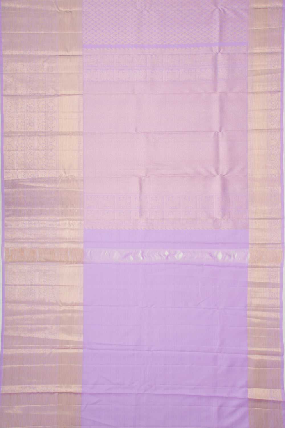 Kanchipuram Silk Brocade Lavender Saree