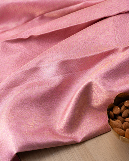 Kanchipuram Silk Brocade Red Saree With Rakhi And Gift Box