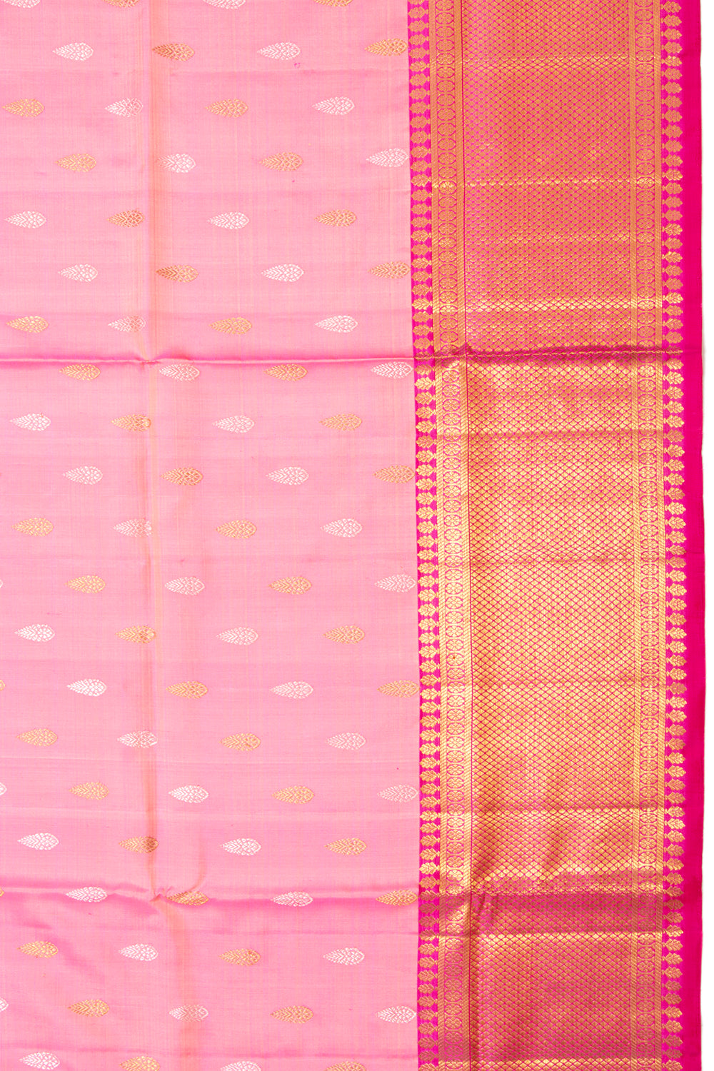 Kanchipuram Silk Butta Baby Pink Saree