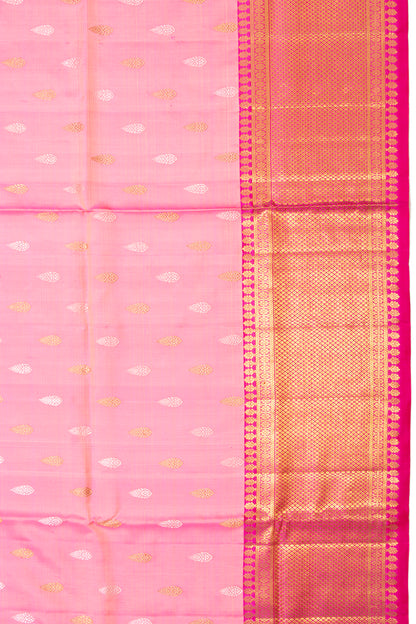 Kanchipuram Silk Butta Baby Pink Saree