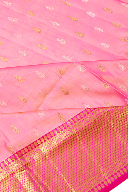 Kanchipuram Silk Butta Baby Pink Saree