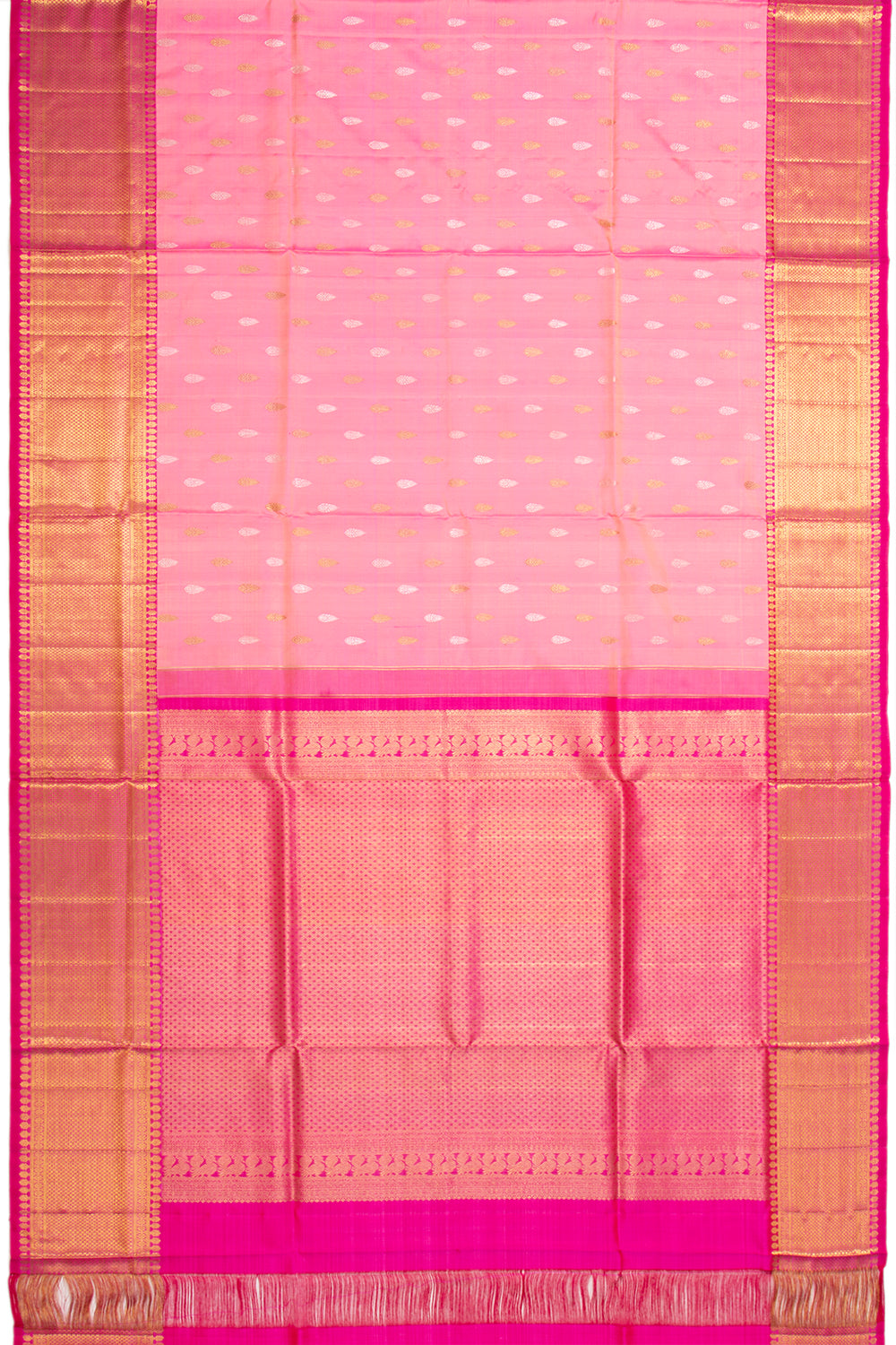 Kanchipuram Silk Butta Baby Pink Saree