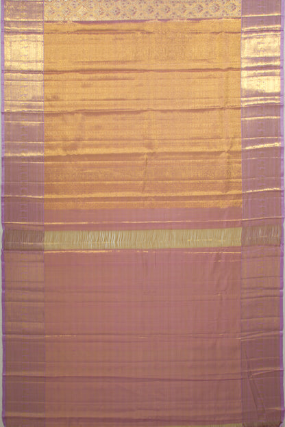 Kanchipuram Silk Tissue Brocade Lavender Saree