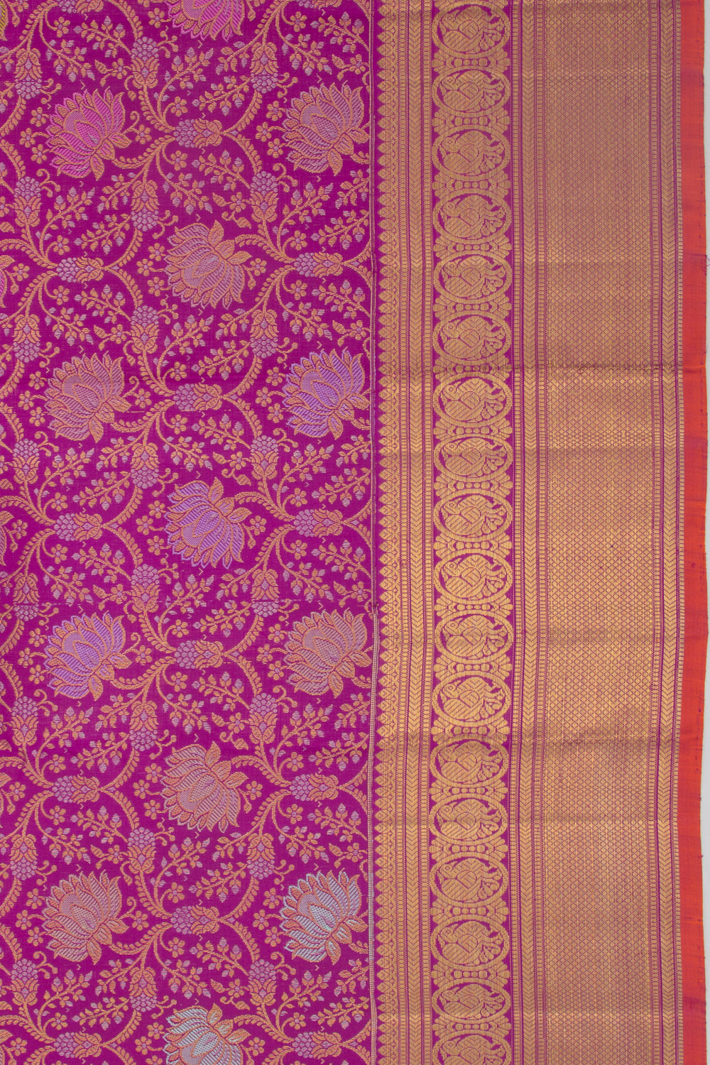 Kanchipuram Silk Brocade Purple Saree