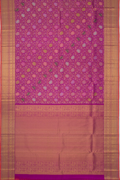 Kanchipuram Silk Brocade Purple Saree