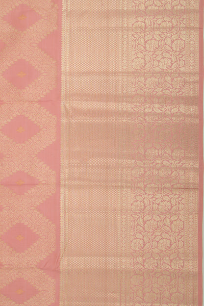 Kanchipuram Silk Brocade Pastel Pink Saree