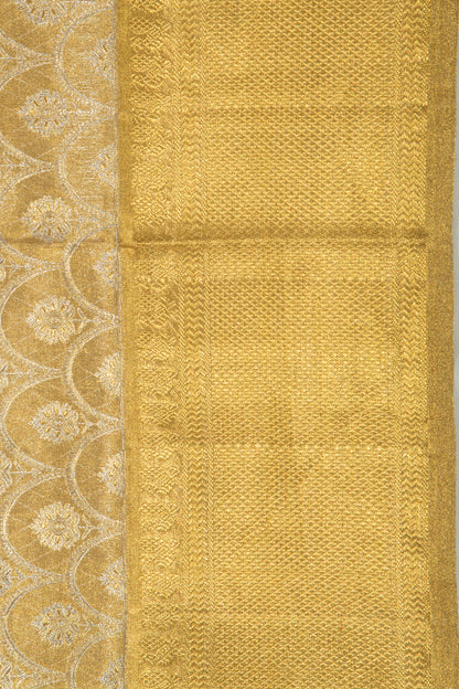 Kanchipuram Silk Tissue Brocade Gold Saree