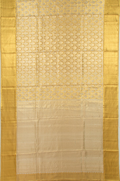 Kanchipuram Silk Tissue Brocade Gold Saree