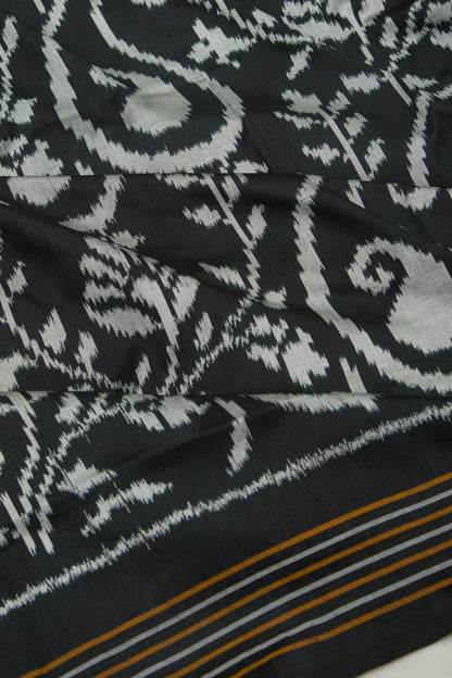 Pochampally Silk Ikat Black Saree