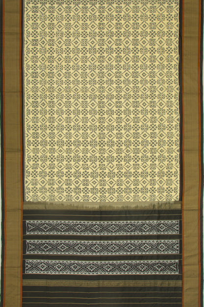 Pochampally Silk Ikat Cream Saree