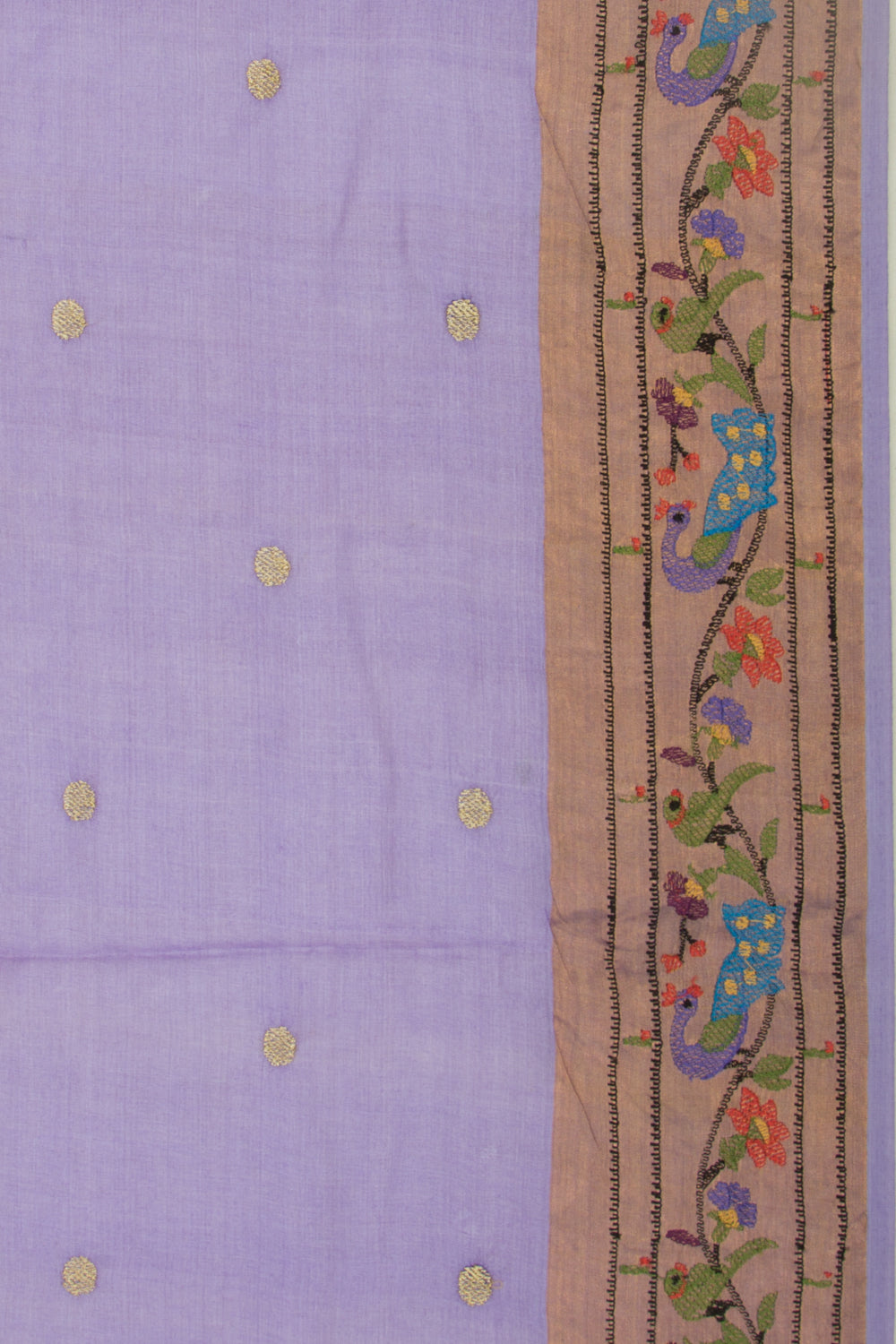 Soft Tussar Butta Lavender Saree