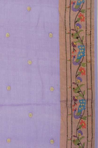 Soft Tussar Butta Lavender Saree