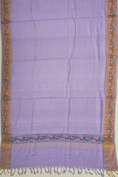 Soft Tussar Butta Lavender Saree