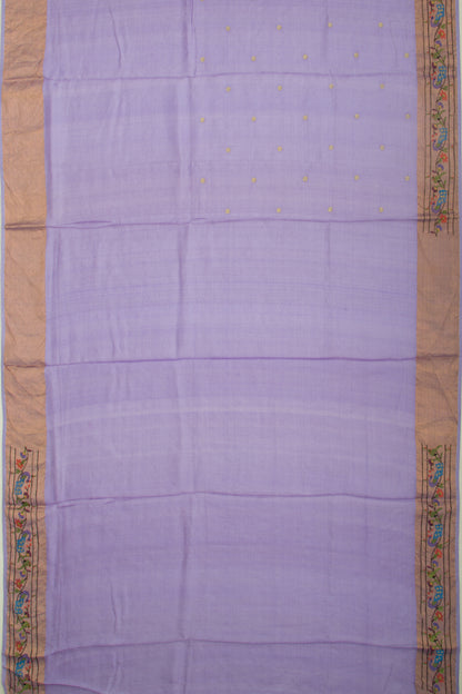 Soft Tussar Butta Lavender Saree
