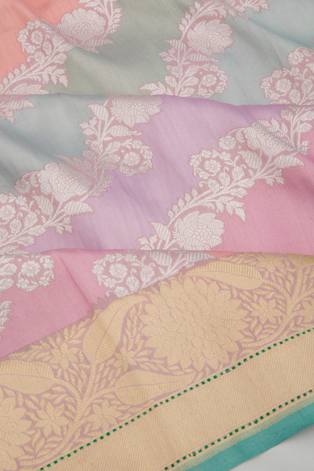 Banarasi Silk Tissue Jaal Rangkat Saree