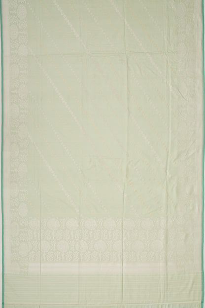 Banarasi Silk Jaal Pista Green Saree