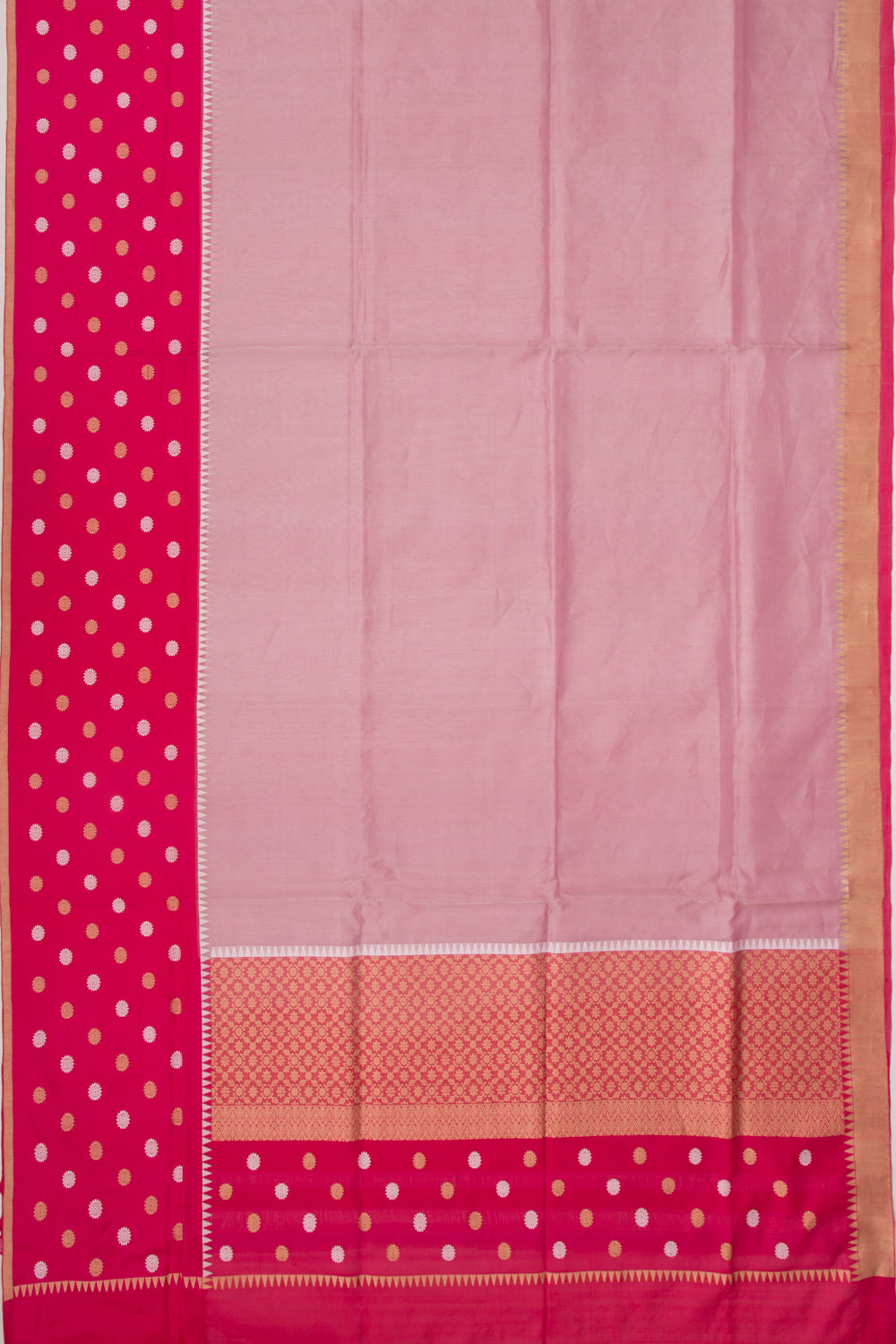 Banarasi Kora Organza Tissue Plain Lavender Saree